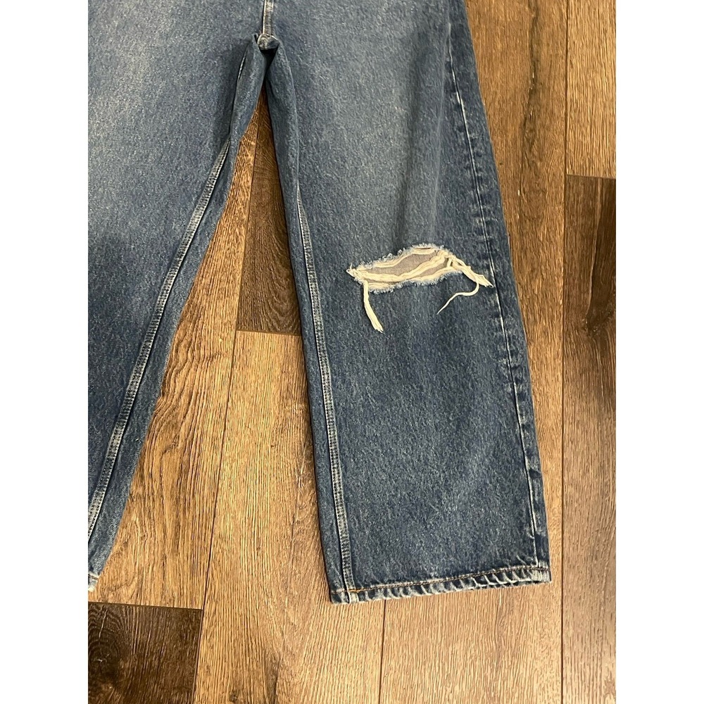 Free People Jeans Womens 30L Deep Trance Dropped Boyfriend Wide Leg We The Free - Picture 3 of 13